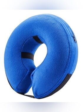 BENCMATE | Inflatable Soft Dog Cone Collar (X-Large, Blue)